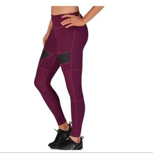 Glyder Leggings Pink and Black Rider Workout Athletic Athleisure Running Yoga XS